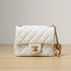 CHANEL Mini Square Bag with Ball  Like New